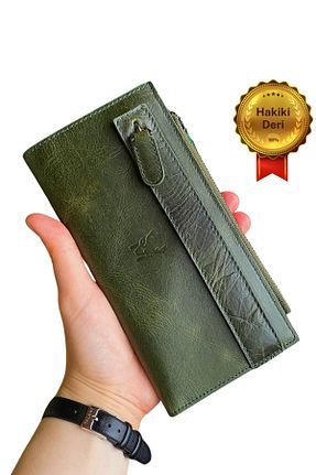 کیف پول سبز زنانه ابعاد بزرگ Modica - کد 90571832