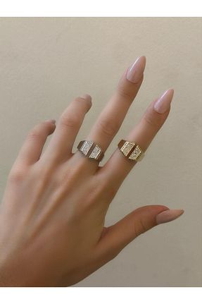 انگشتر استیل (فولاد) طلائی زنانه استیل (فولاد) MyladyAccessoriess - کد 875633565