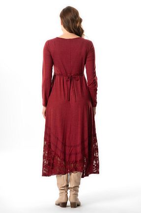 لباس زرشکی زنانه بافتنی Eliş Şile Bezi - کد 875646404