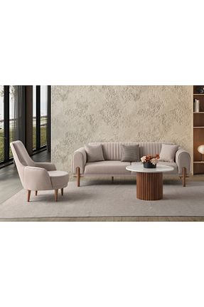 ست مبل قهوه ای 3+3+1+1 EDSY HOME - کد 875664100