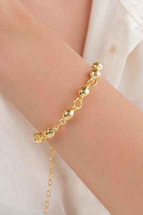 دستبند نقره طلائی زنانه 925 عیار Tmt Silver - کد 875667497