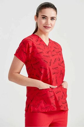 لباس کار قرمز Moodamedikal - کد 874347075
