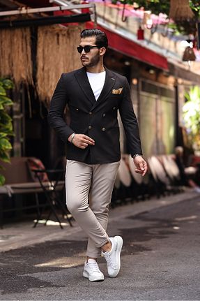 کت قهوه ای مردانه اسلیم BERDA - کد 875670626