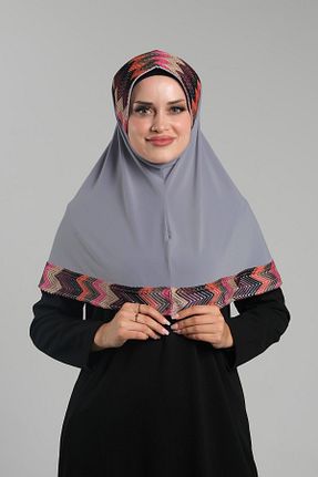روسری طوسی ساده HÜRREM BONE - کد 875701415