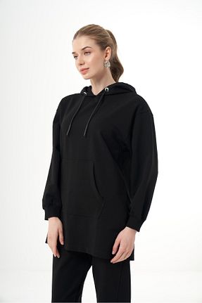 سوئیشرت مشکی زنانه ساده Mizalle - کد 875697416