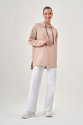سوئیشرت بژ زنانه ساده Mizalle - کد 746351597
