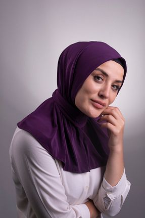 روسری بنفش ساده HÜRREM BONE - کد 208526591