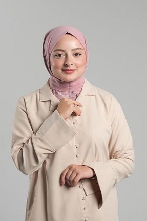 روسری صورتی 100 x 100 HÜRREM BONE - کد 875701550