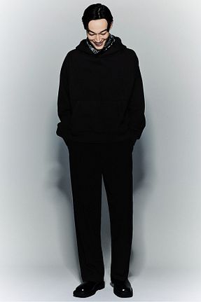 سوئیشرت مشکی مردانه ساده H&M - کد 875702812
