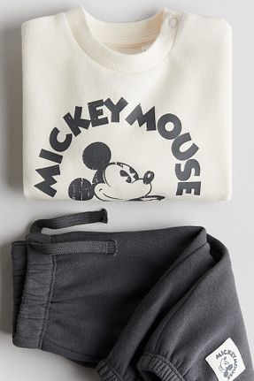 ست بالاتنه و پائین تنه سفید بچه گانه پنبه ای H&M - کد 875703378