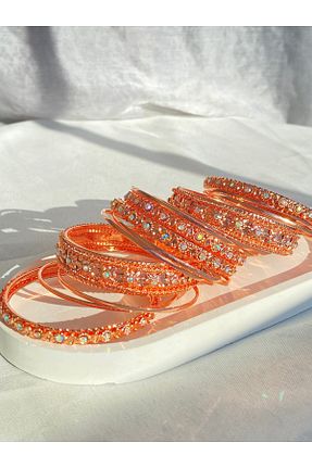 دستبند جواهر صورتی زنانه فلزی Home - کد 870123865