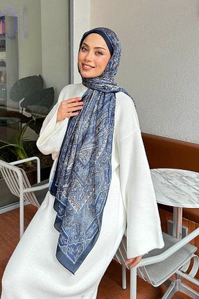 شال سرمه ای زنانه lamelif.com - کد 875711923