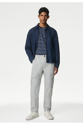 شلوار طوسی مردانه پنبه ای Marks & Spencer - کد 835525248