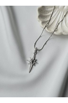 گردنبند استیل ( فولاد ) طوسی زنانه استیل ضد زنگ ULYOS PONIS - کد 875716387