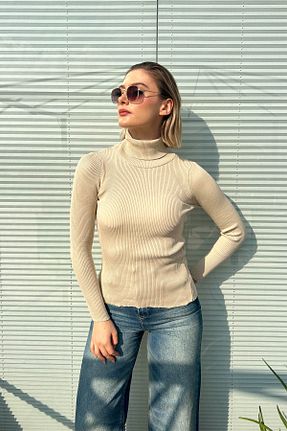 پلیور قهوه ای زنانه ساده ModaPlaza - کد 875715794