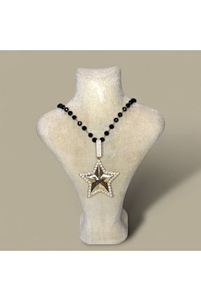 گردنبند استیل ( فولاد ) طلائی زنانه استیل (فولاد) Home - کد 875732046