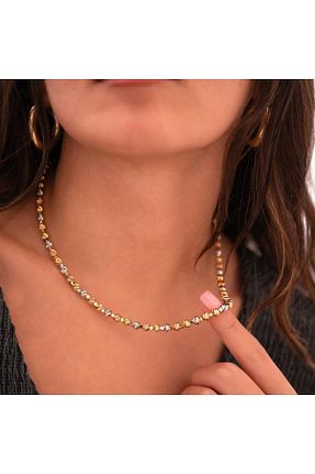 گردنبند طلا طلائی زنانه 14 عیار hakan mücevherat - کد 875732043