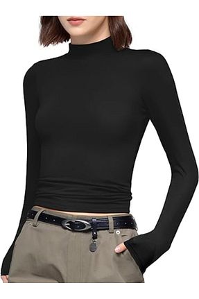 بلوز مشکی زنانه ساده MADAM SHİLA - کد 875725812