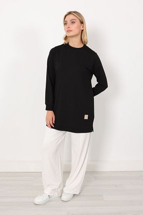 تونیک حجاب مشکی زنانه پنبه ای Linvey - کد 875732643
