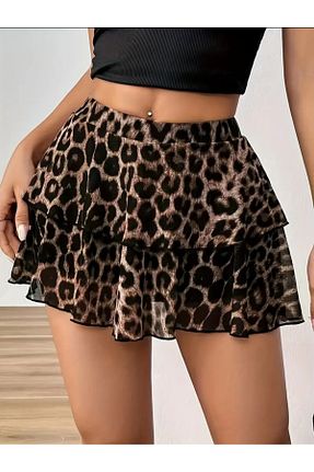 دامن سایز بزرگ قهوه ای زنانه Relaxed Lion Collection - کد 875745468