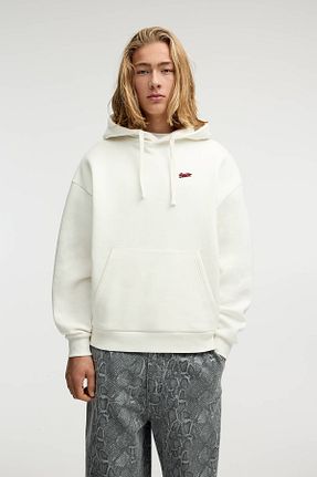 سوئیشرت سفید مردانه چاپی Pull & Bear - کد 883461687