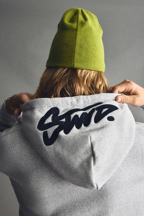 سوئیشرت طوسی مردانه چاپی Pull & Bear - کد 883462388