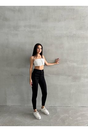 شلوار مشکی زنانه پنبه - الاستین Butik - کد 875740677