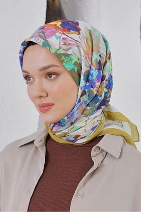 روسری زرد پنبه ای Loryan - کد 875770963