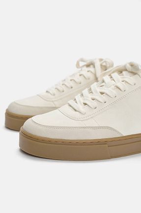 کفش اسنیکر نباتی مردانه بند دار Pull & Bear - کد 875773673