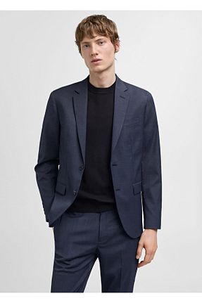کت آبی مردانه اسلیم فیت MANGO Man - کد 831980752