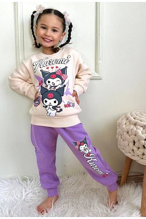 ست لباس راحتی بنفش بچه گانه چاپی ARBİ kids - کد 875878987