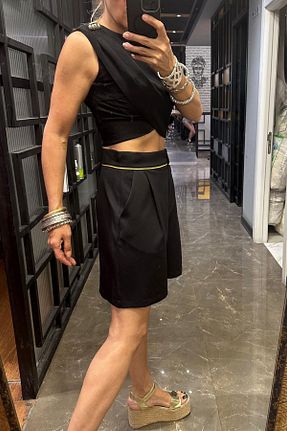 شلوارک و برمودا مشکی زنانه رگولار İMZAİSTANBUL - کد 840349212