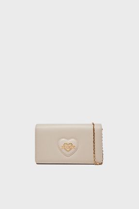 کیف دوشی بژ زنانه پلی اورتان Love Moschino - کد 875848961
