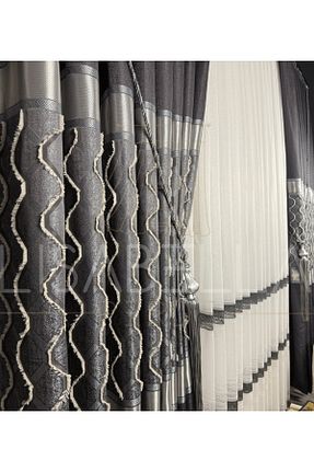 پرده زمینه طوسی ساتن LisabellaHome - کد 875895219