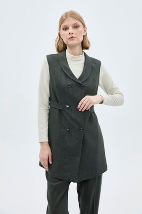 ست بالاتنه و پائین تنه حجاب خاکی زنانه رگولار Zühre - کد 870227062