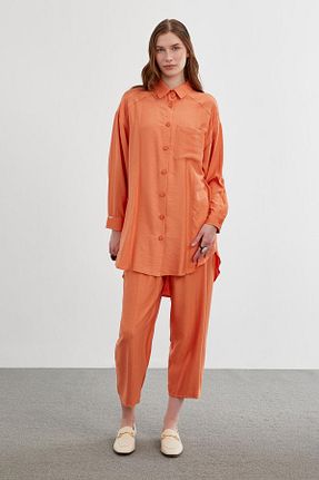 ست بالاتنه و پائین تنه صورتی زنانه بافتنی Zühre - کد 812869437