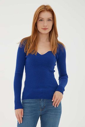بلوز سرمه ای زنانه اسلیم فیت Fashion Friends - کد 755286135