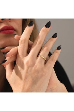 انگشتر نقره زرد زنانه زیرکن Akgül Silver - کد 875904655