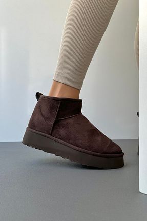 بوت / نیم بوت قهوه ای زنانه چرم مصنوعی Mupa Shoes - کد 875922941