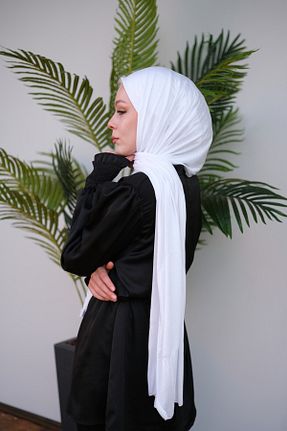 شال سفید زنانه پنبه ای Zenica - کد 876845196