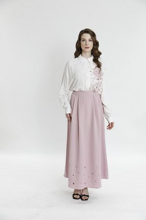 دامن صورتی زنانه پلی استر Sassofono - کد 875916120