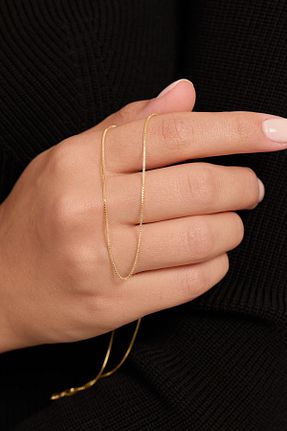 گردنبند نقره طلائی زنانه 925 عیار Elika Silver - کد 875924967