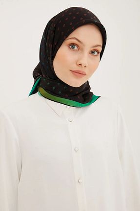 روسری مشکی کرپ ساتن ابریشم Armine - کد 814349530