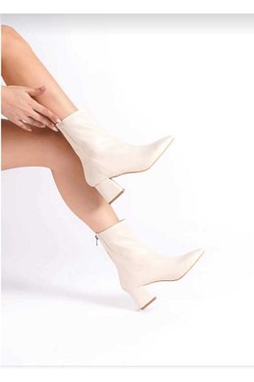 بوت / نیم بوت بژ زنانه پاشنه تخت Divax - کد 875935737