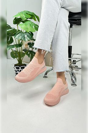 کفش اسنیکر صورتی زنانه بدون بند Nstil - کد 749435715