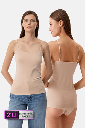 رکابی بژ زنانه پنبه ای Pierre Cardin - کد 47115705
