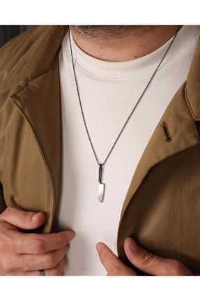 گردنبند نقره مشکی مردانه 925 عیار MEKS PRIVE - کد 902787064