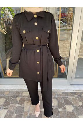 ست بالاتنه و پائین تنه مشکی زنانه پلی استر Missemramiss - کد 875956166