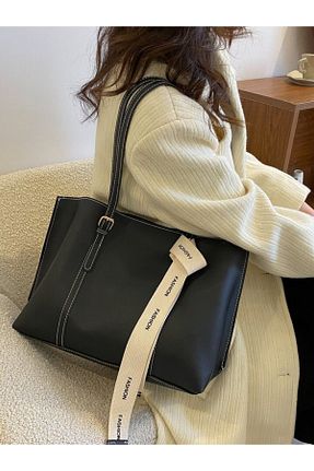 کیف دوشی مشکی زنانه چرم مصنوعی HONEY BAG - کد 875950959