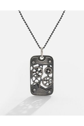 گردنبند نقره مشکی مردانه 925 عیار MEKS JEWELS - کد 875957698